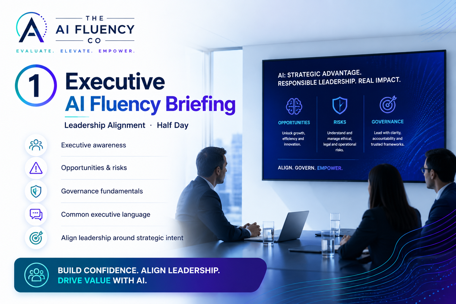 Executive AI Fluency Briefing — Leadership Alignment, Half Day